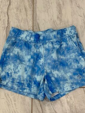 Magellan Fishing Shorts Women's Size XS Blue/ White Cloudy Backpacker Sportswear